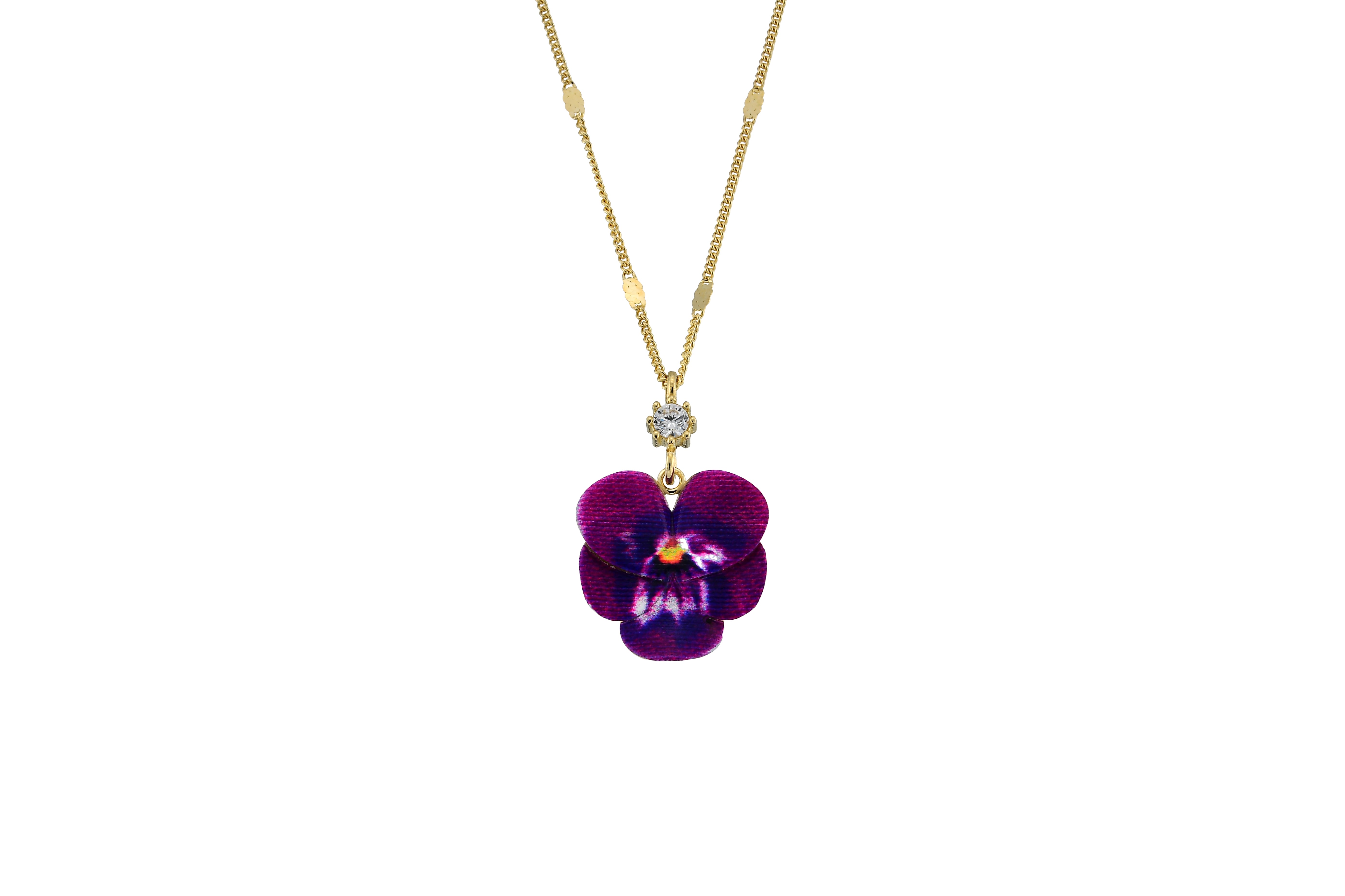 Doğum Çiçeği Şubat Ayı Menekşe Kolye Ucu