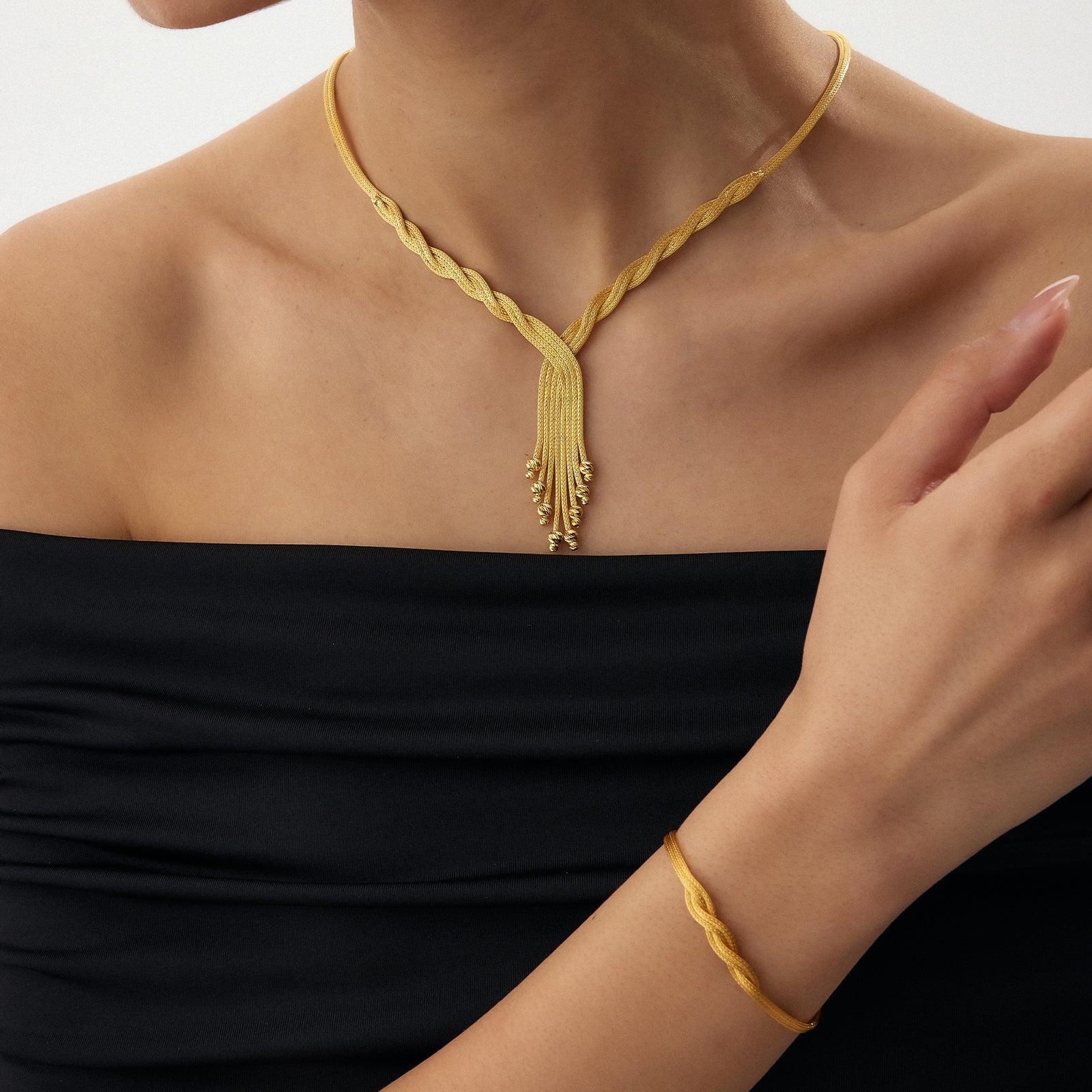 Glamorous Kalze Altın Set - TS00012