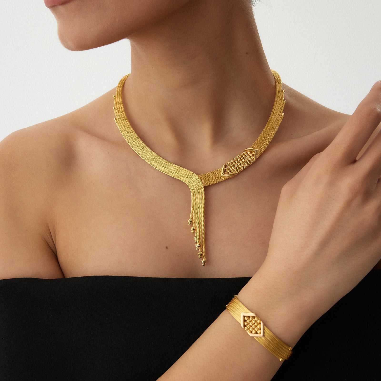 Sparkle Kalze Altın Set - TS00020