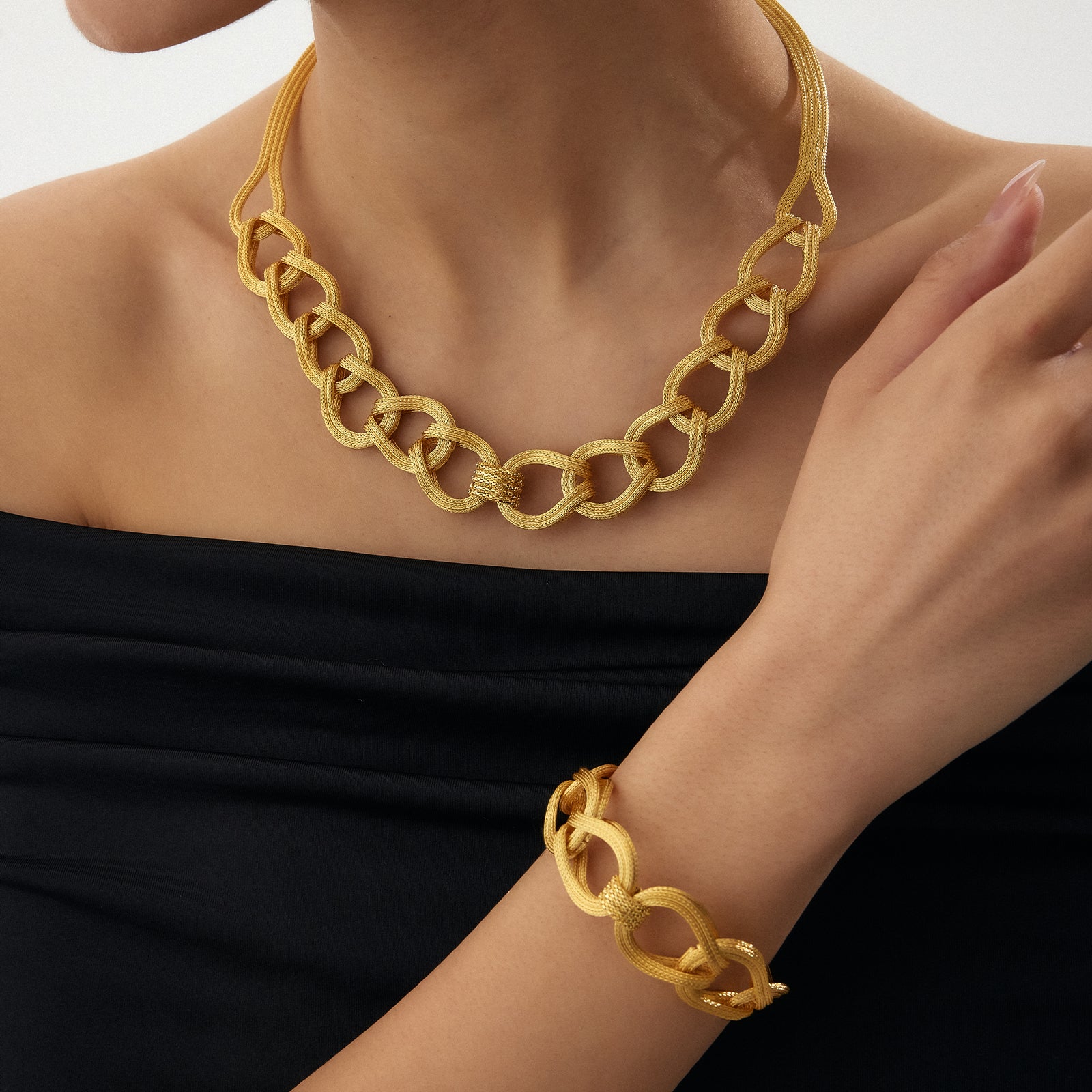 Sun Ray Kalze Altın Set - TS00025