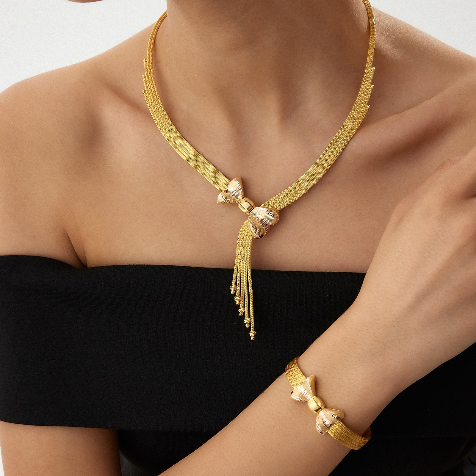 Dazzling Kalze Altın Set - TS00031