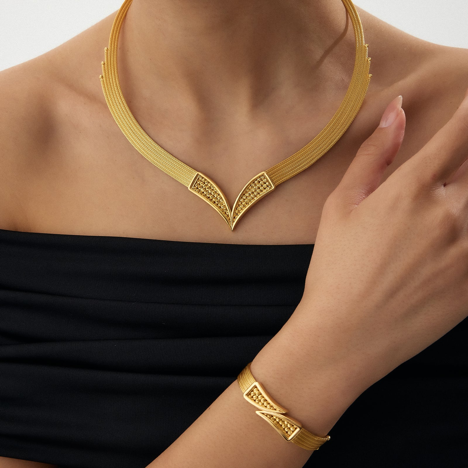 Dulcet Kalze Altın Set - TS00056