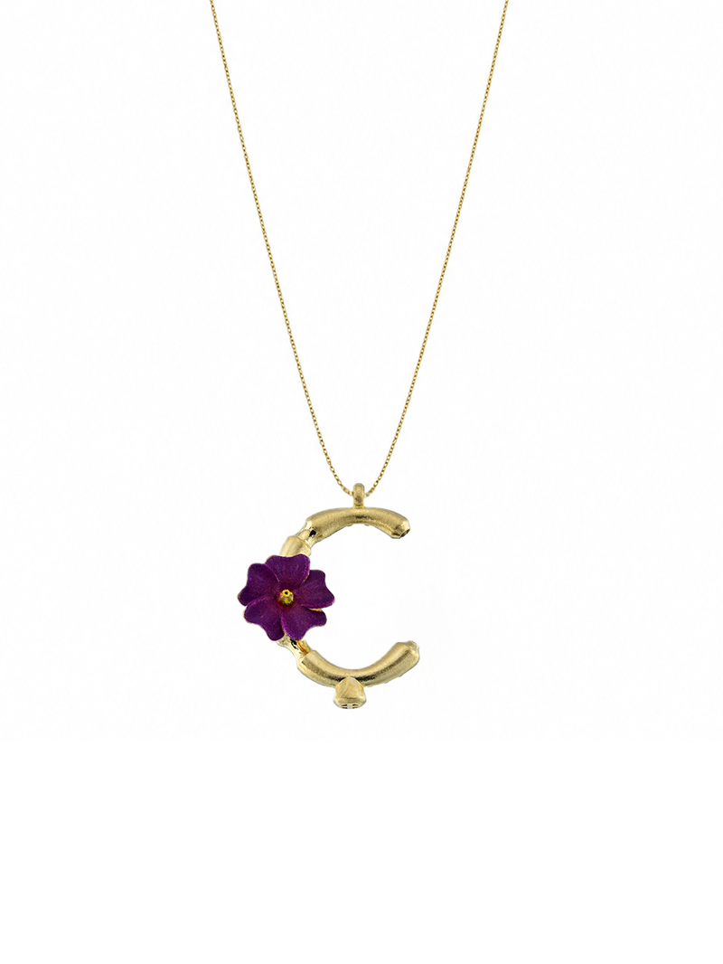 Blossom Letter Ç Harfi Çuha Kolye