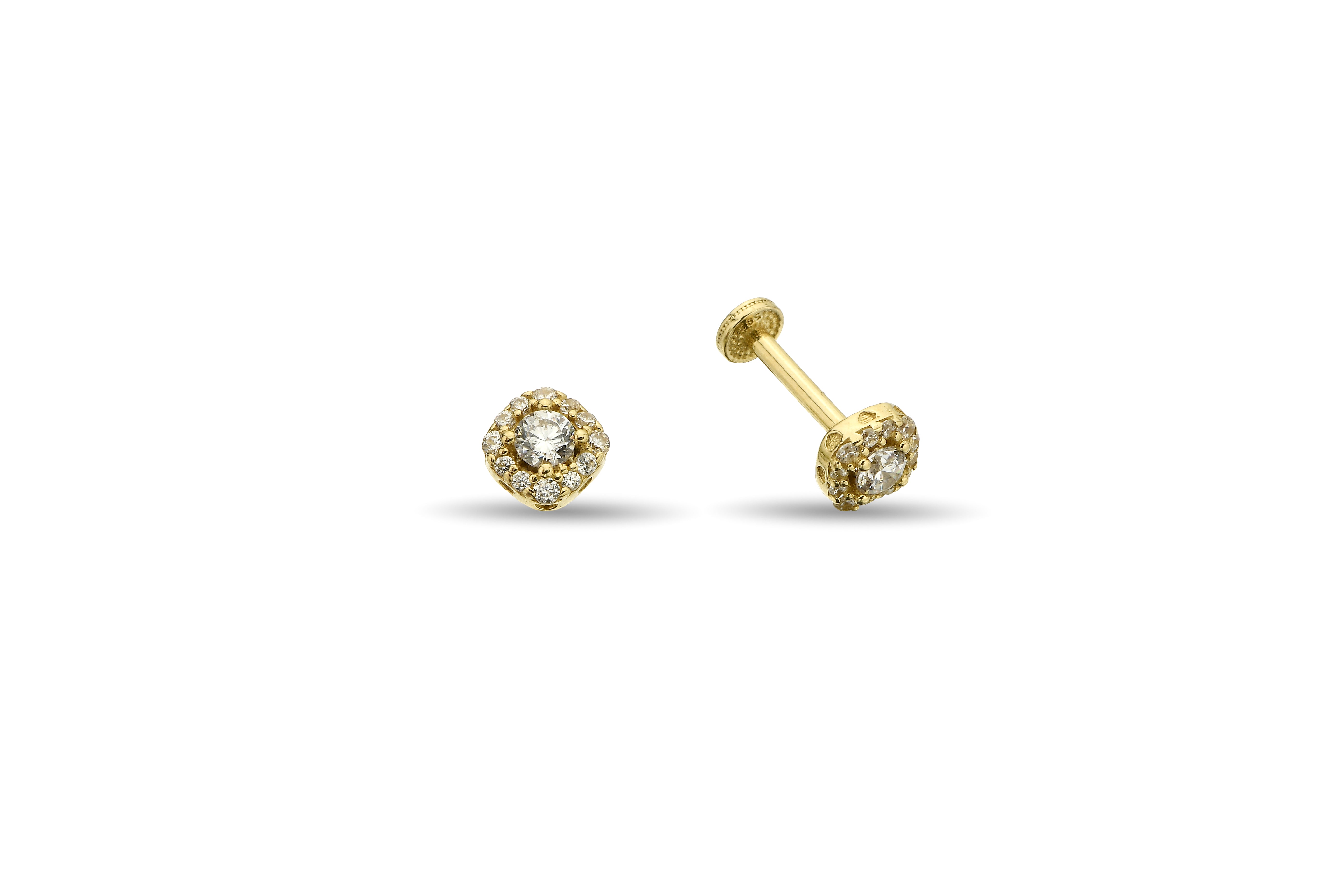 Taşlı Altın Tragus Piercing