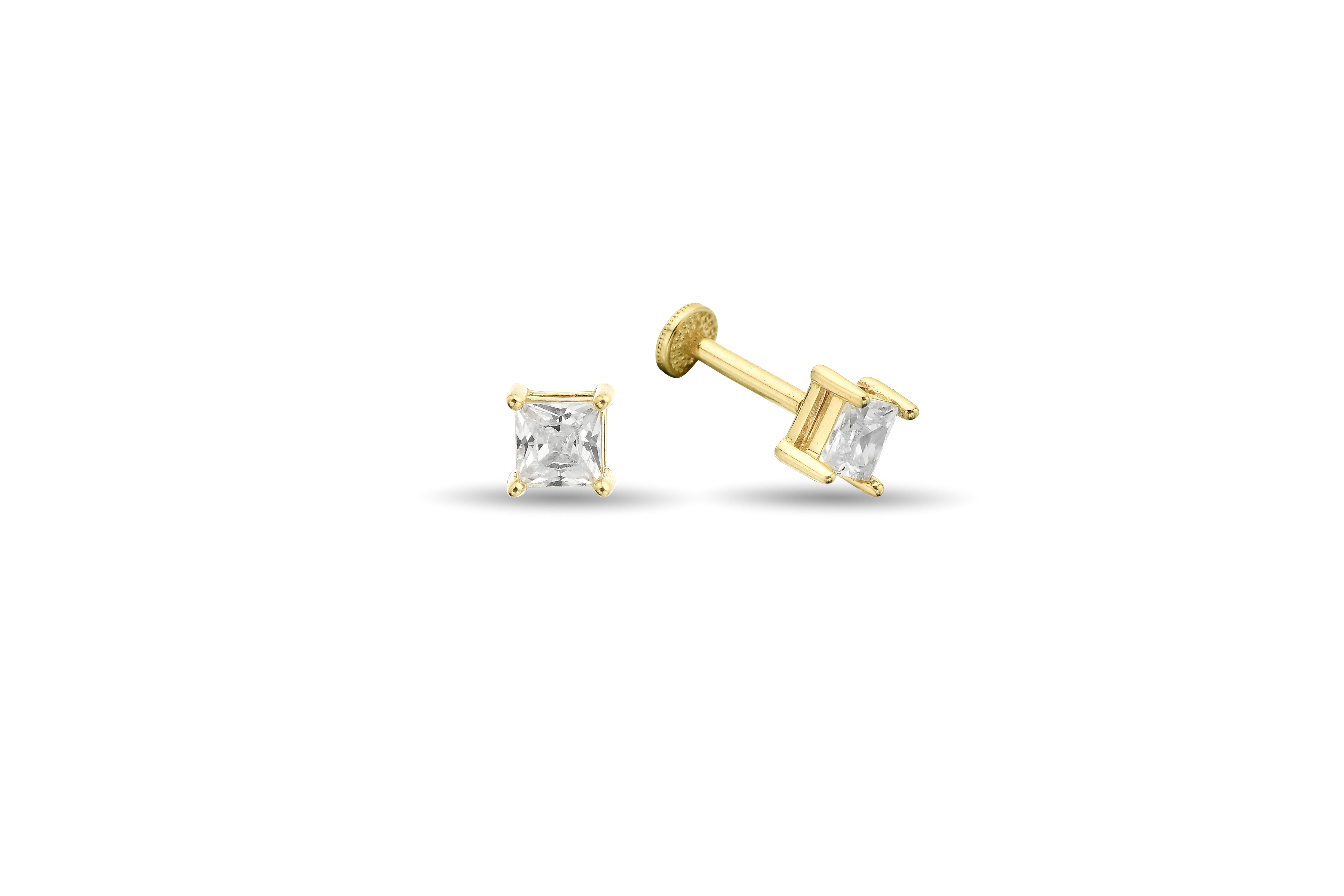 Prenses Taşlı Altın Tragus Piercing