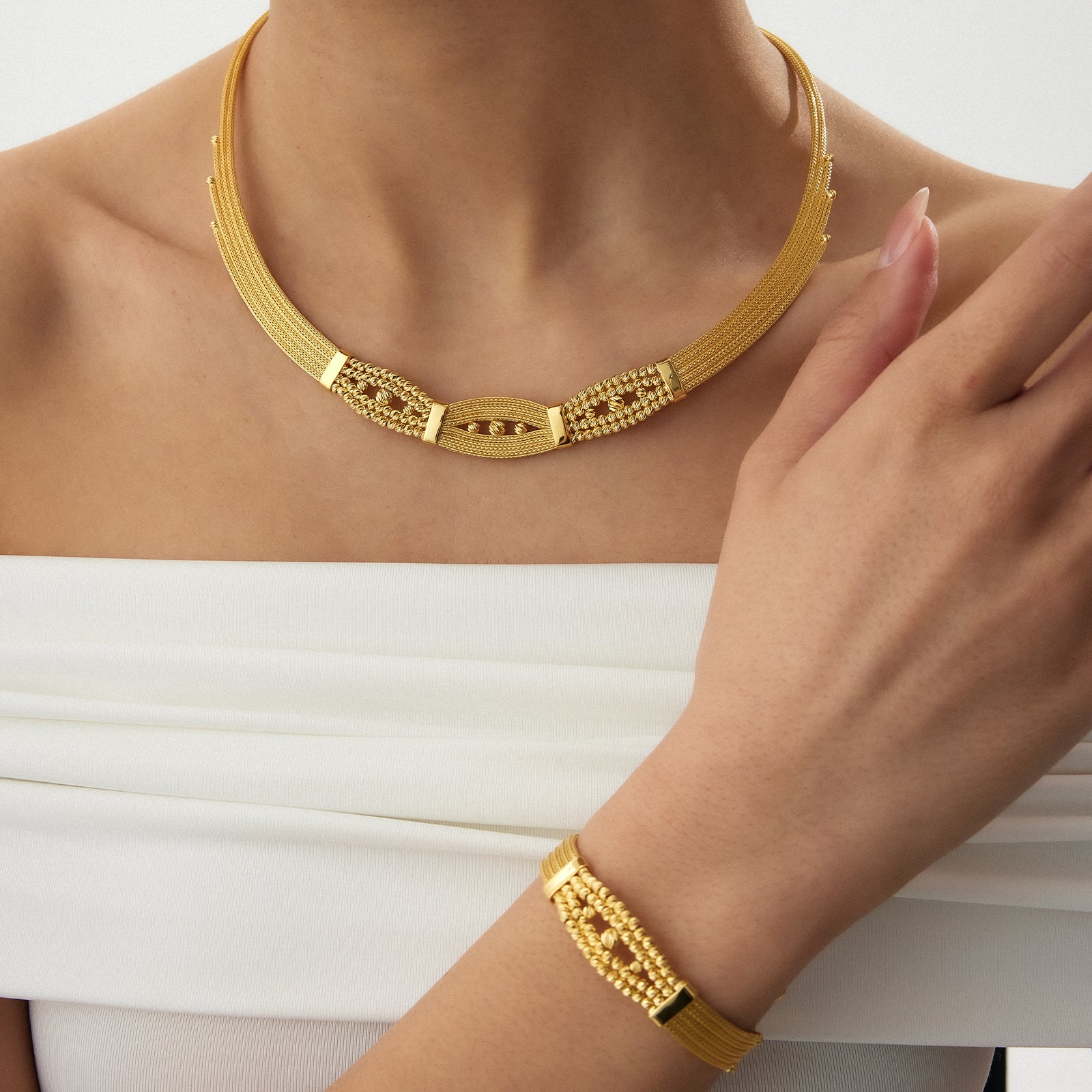 Luminosa Kalze Altın Set - TS00015